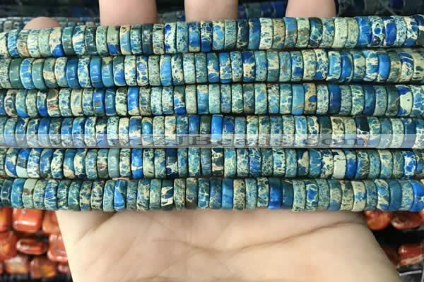 CDE1241 15.5 inches 3*8mm heishi sea sediment jasper beads