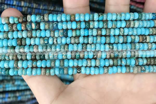 CDE1254 15.5 inches 2.5*4mm rondelle sea sediment jasper beads