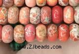 CDE1261 15.5 inches 4*6mm rondelle sea sediment jasper beads