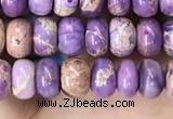 CDE1262 15.5 inches 4*6mm rondelle sea sediment jasper beads