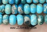 CDE1265 15.5 inches 4*6mm rondelle sea sediment jasper beads