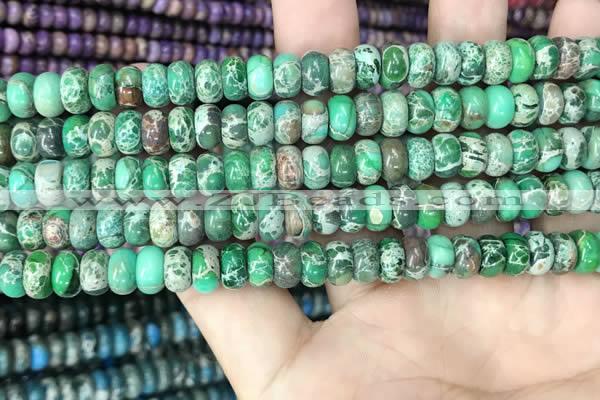 CDE1274 15.5 inches 5*8mm rondelle sea sediment jasper beads