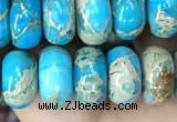 CDE1280 15.5 inches 6*10mm rondelle sea sediment jasper beads