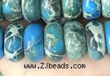 CDE1281 15.5 inches 6*10mm rondelle sea sediment jasper beads