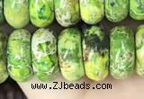 CDE1291 15.5 inches 6*12mm rondelle sea sediment jasper beads