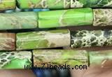 CDE1312 15.5 inches 4*13mm tube sea sediment jasper beads