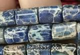 CDE1322 15.5 inches 6*8mm tube sea sediment jasper beads