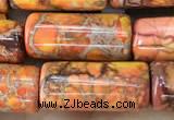 CDE1350 15.5 inches 8*16mm tube sea sediment jasper beads