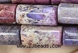 CDE1351 15.5 inches 8*16mm tube sea sediment jasper beads