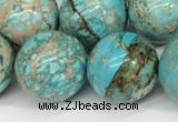 CDE1371 15.5 inches 14mm round sea sediment jasper beads wholesale