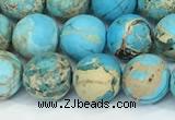 CDE1378 15.5 inches 8mm round matte sea sediment jasper beads