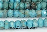 CDE1395 15.5 inches 2.5*4mm faceted rondelle sea sediment jasper beads