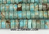 CDE1406 15.5 inches 3*4mm heishi sea sediment jasper beads wholesale