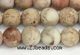 CDE1414 15.5 inches 6mm round matte natural sea sediment jasper beads