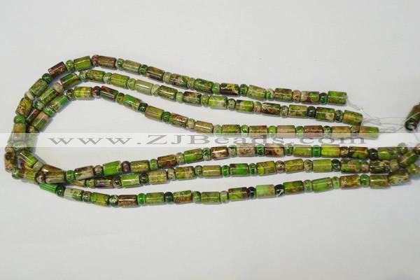 CDE142 3*6mm rondelle & 6*9mm tube dyed sea sediment jasper beads