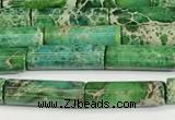 CDE1427 15.5 inches 4*13mm tube sea sediment jasper beads wholesale