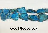 CDE1435 25*35mm - 35*45mm freefrom sea sediment jasper slab beads