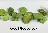 CDE1445 Top drilled 15*25mm - 30*50mm freefrom sea sediment jasper beads