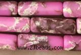 CDE1474 15.5 inches 4*13mm tube synthetic sea sediment jasper beads