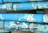 CDE1475 15.5 inches 4*13mm tube synthetic sea sediment jasper beads