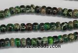 CDE159 15.5 inches 4*6mm rondelle dyed sea sediment jasper beads