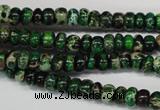 CDE160 15.5 inches 3*6mm rondelle dyed sea sediment jasper beads