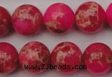 CDE2016 15.5 inches 14mm round dyed sea sediment jasper beads