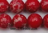 CDE2029 15.5 inches 18mm round dyed sea sediment jasper beads