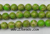 CDE2066 15.5 inches 4mm round dyed sea sediment jasper beads