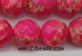 CDE2118 15.5 inches 22mm faceted round dyed sea sediment jasper beads
