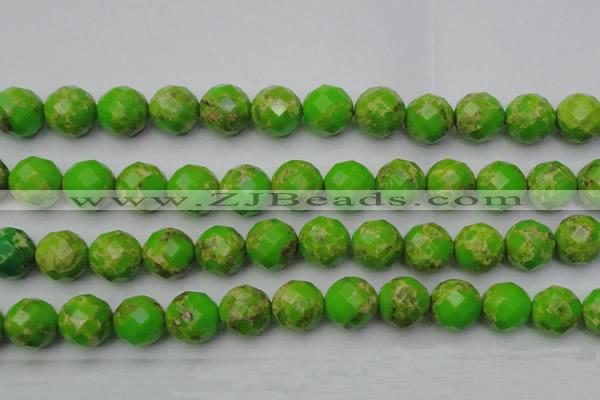 CDE2188 15.5 inches 22mm faceted round dyed sea sediment jasper beads