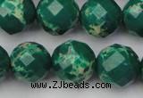 CDE2206 15.5 inches 18mm faceted round dyed sea sediment jasper beads