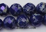 CDE2217 15.5 inches 20mm faceted round dyed sea sediment jasper beads