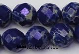 CDE2218 15.5 inches 22mm faceted round dyed sea sediment jasper beads