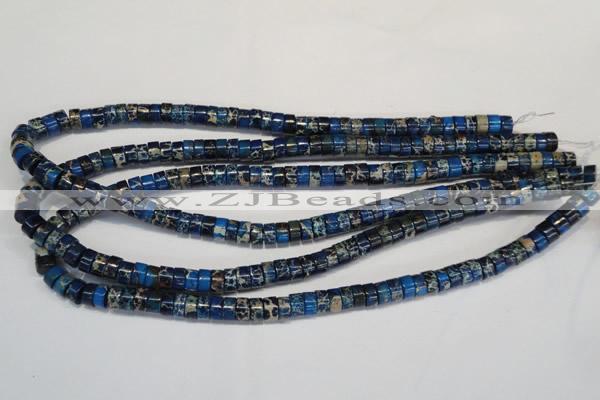 CDE225 15.5 inches 4*8mm heishi dyed sea sediment jasper beads