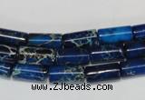 CDE226 15.5 inches 6*12mm tube dyed sea sediment jasper beads