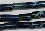CDE228 15.5 inches 8*16mm tube dyed sea sediment jasper beads