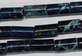 CDE228 15.5 inches 8*16mm tube dyed sea sediment jasper beads