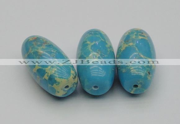 CDE2300 16*30mm rice sea sediment jasper beads wholesale