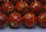 CDE2501 15.5 inches 16mm faceted round dyed sea sediment jasper beads