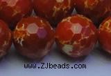 CDE2504 15.5 inches 22mm faceted round dyed sea sediment jasper beads