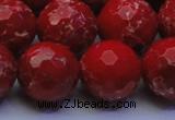 CDE2517 15.5 inches 20mm faceted round dyed sea sediment jasper beads