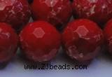 CDE2518 15.5 inches 22mm faceted round dyed sea sediment jasper beads