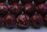 CDE2529 15.5 inches 16mm faceted round dyed sea sediment jasper beads