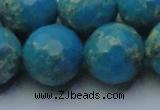 CDE2553 15.5 inches 22mm faceted round dyed sea sediment jasper beads