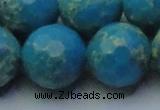 CDE2554 15.5 inches 24mm faceted round dyed sea sediment jasper beads