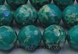 CDE2565 15.5 inches 16mm faceted round dyed sea sediment jasper beads