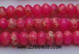CDE2609 15.5 inches 7*10mm rondelle dyed sea sediment jasper beads