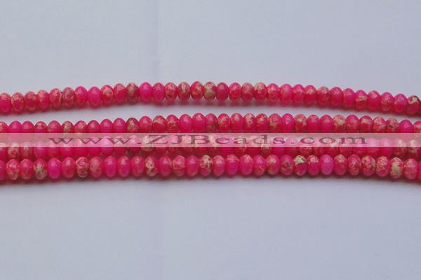CDE2610 15.5 inches 8*12mm rondelle dyed sea sediment jasper beads