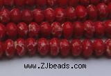 CDE2616 15.5 inches 5*8mm rondelle dyed sea sediment jasper beads